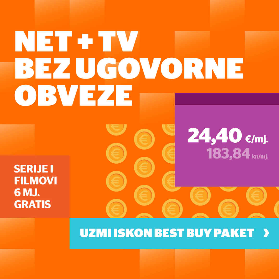NET+TV paket bez ugovorne obveze